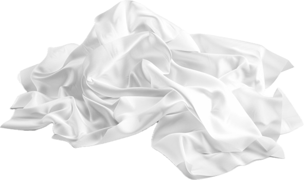 AI generated Elegant White Satin Fabric Draped png
