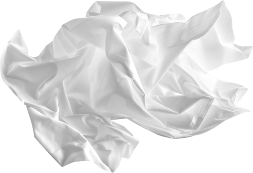 AI generated Elegant White Satin Fabric Draped png