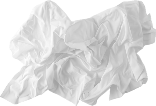 AI generated Elegant White Satin Fabric Draped png
