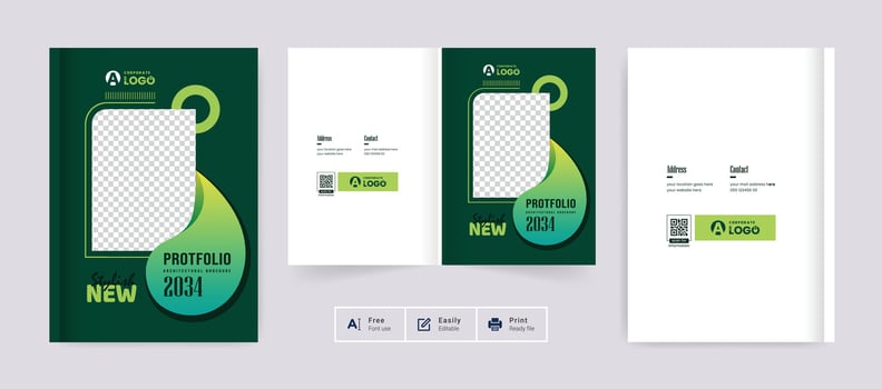 Corporate business brochure cover design template background. Abstract colorful creative and modern layout for multipurpose use vector