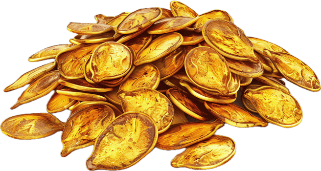AI generated Roasted Pumpkin Seeds Heap png
