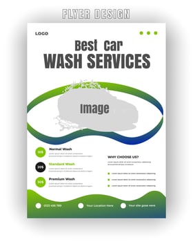 Splash into Savings Car Wash Flyer and Social Post Template vector