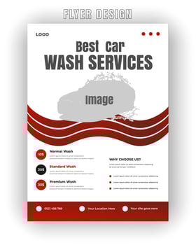 Splash into Savings Car Wash Flyer and Social Post Template vector