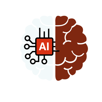 Human head tech icon, AI chip technological brain, Artificial intelligence, Simple flat design symbol png