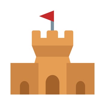 Sand Castle Vector Flat Icon