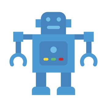 Toy Robot Vector Flat Icon