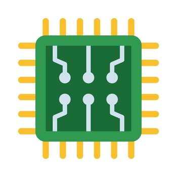 Processor Vector Flat Icon