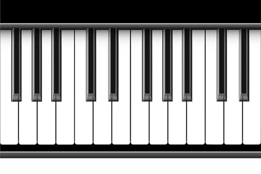 Black and White Piano Keys vector