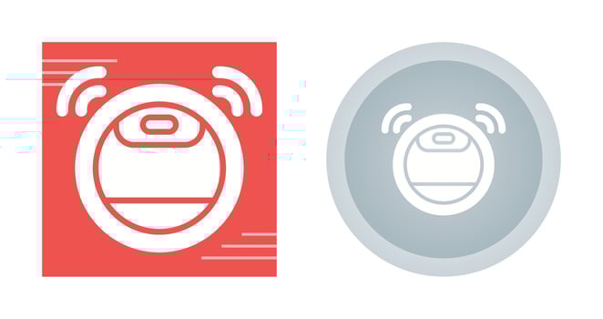 Robot Vacuum Cleaner Vector Icon
