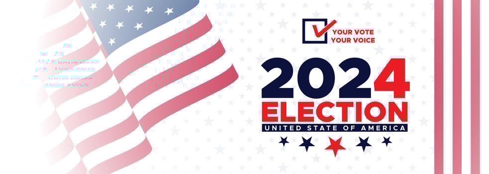 Presidential election day in the United States. Vote 2024. Election 2024 USA. Political election campaign banner. background, post, Banner, card, and poster design with Vote Day on November 5 US vector
