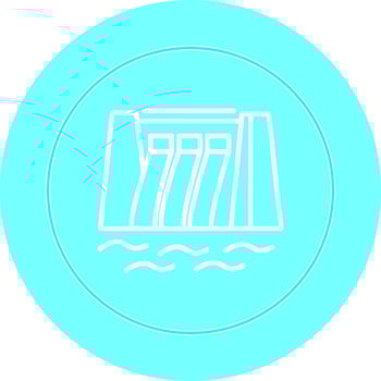 Water Dam Vector Icon