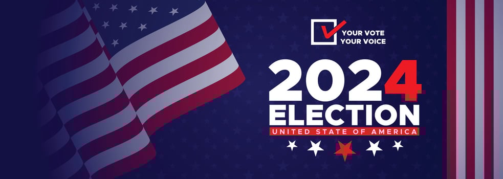 Presidential election day in the United States. Vote 2024. Election 2024 USA. Political election campaign banner. background, post, Banner, card, and poster design with Vote Day on November 5 US vector