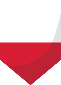 Poland flag pennant 3D cartoon style. png