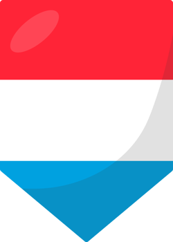 Luxembourg flag pennant 3D cartoon style. png