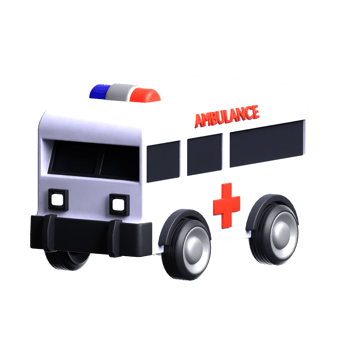 Ambulance Car 3D Icon png