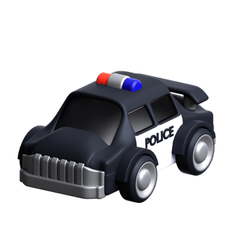 Police Car 3D Icon png
