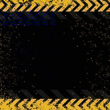 Black yellow stripe warning line for construction background. Industrial grunge abstract background vector