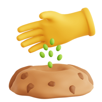 Seedling Planting 3D Icon Illustration png