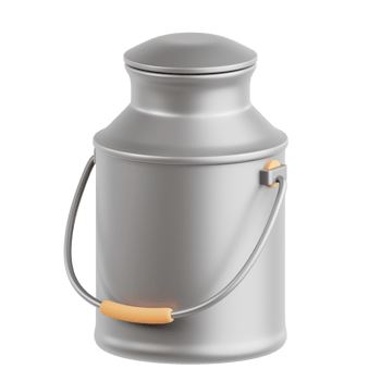 Milk Container 3D Icon Illustration png