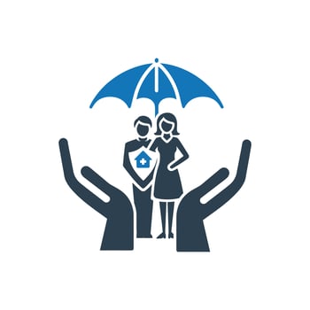 Family Security Protection Icon vector
