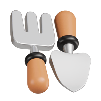 Gardening Tools 3D Icon png