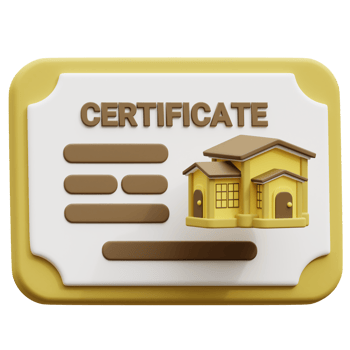 Property Certificate 3D Icon png