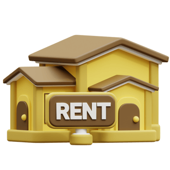 House For Rent 3D Icon png