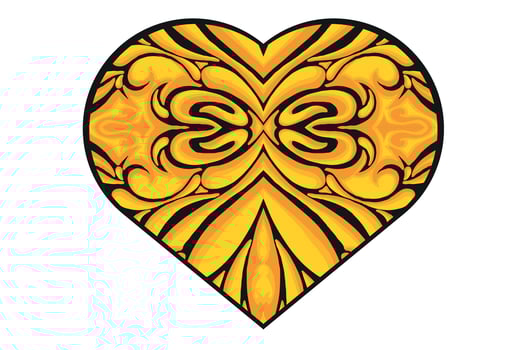 Love Ornament Vector Design For Valentine Decoration