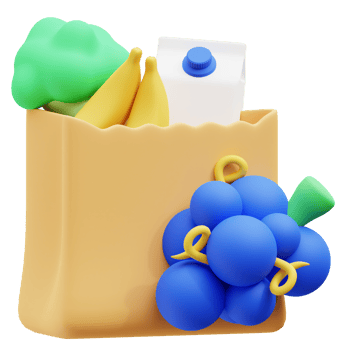 Groceries 3D Icon png