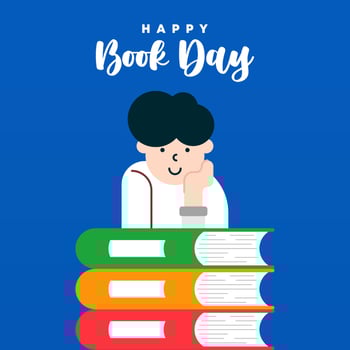 Happy World Book Day Illustration Background vector