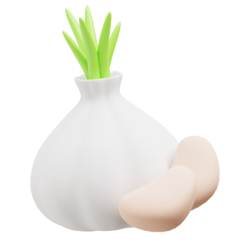 Garlic 3d icon png