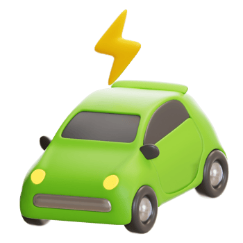 Electric Car 3d icon png