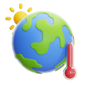 Global Warming 3d icon png