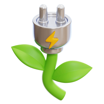 Green Electricity 3d icon png