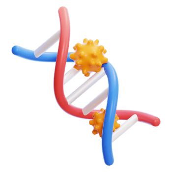cancer affected dna 3d icon png