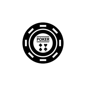poker chip icon vector design template