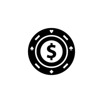 poker chip icon vector design template