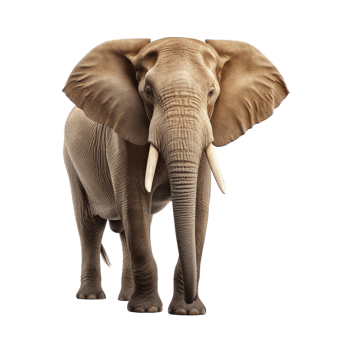 AI generated Elephant clip art png