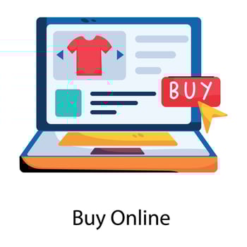 Trendy Buy Online vector