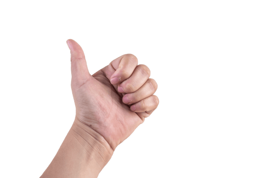 hand on isolated background clipping path png