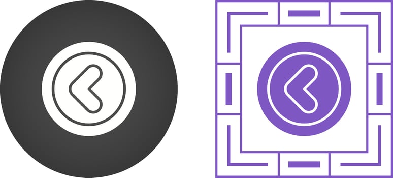 Angle Left Vector Icon