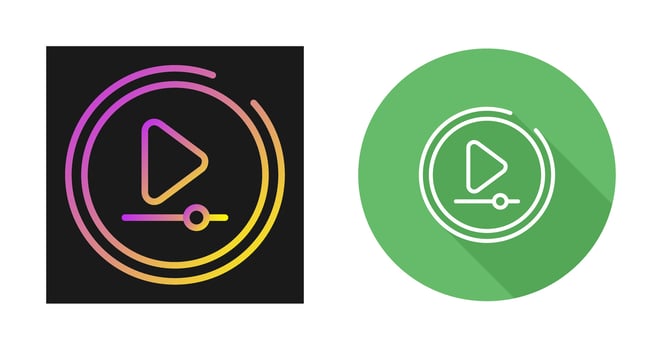 Video Play Button Vector Icon