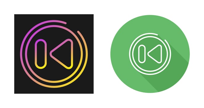 Previous Track Button Vector Icon