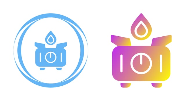 Portable stove Vector Icon