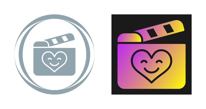 Romantic comedy movie Vector Icon