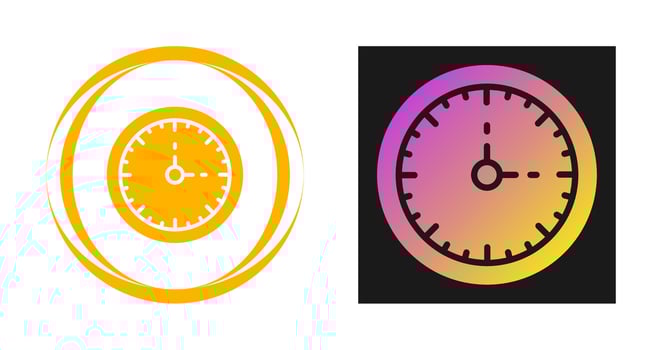Clock Three Vector Icon