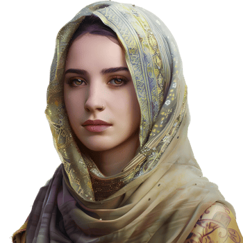 AI generated Muslim Woman Wearing Hijaab on Transparent background - Ai Generated png