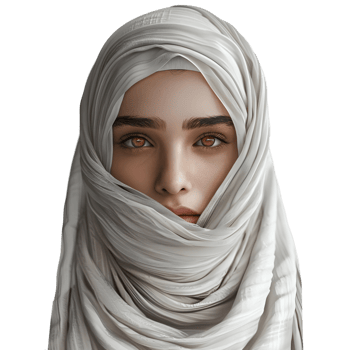 AI generated Muslim Woman Wearing Hijaab on Transparent background - Ai Generated png