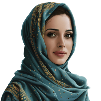 AI generated Muslim Woman Wearing Hijaab on Transparent background - Ai Generated png