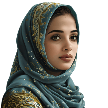 AI generated Muslim Woman Wearing Hijaab on Transparent background - Ai Generated png